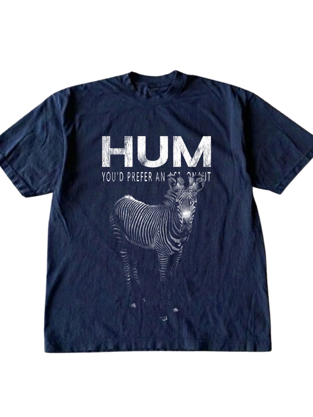 Gildan Navy HUM Zebra Graphic Tee